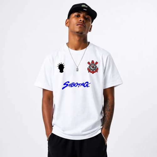 Camiseta Masculina Estampada Sabotagem SCCP Camisa 100% Algodão