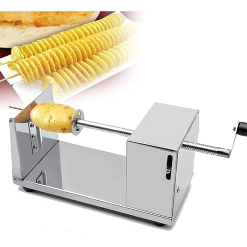 Cortador Comercial De Tater De Batata Com Aço Inoxidável Dur Tendicia Elétrico Para Fritar Batatas Tornado Spiral Techno