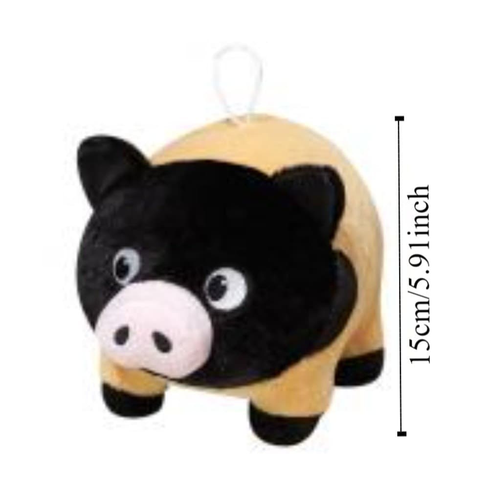 SUBING Boneca De Animal De Estimação De Porco De Animais , Coleção De Chaveiro De Pelúcia Em Miniatura Macio , Travessei