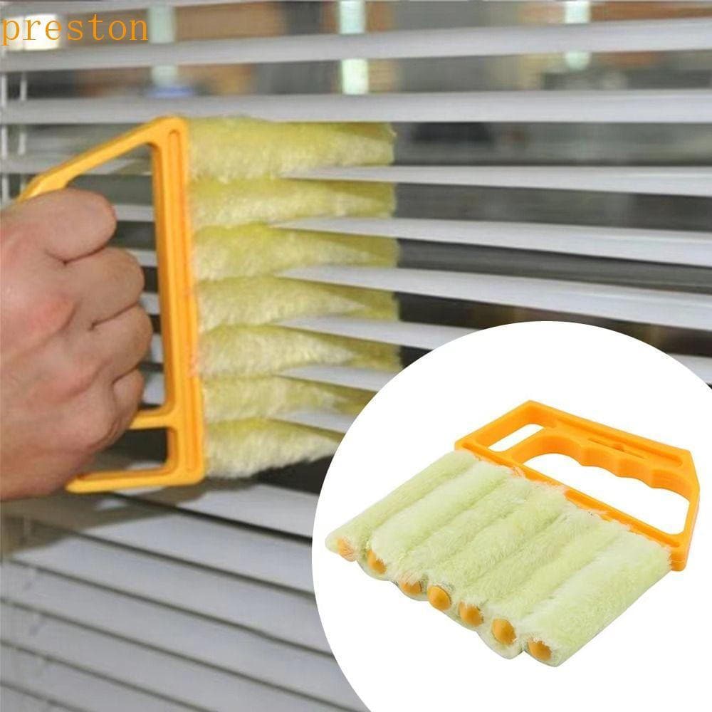 PRESTON 5PCS Limpador De Janelas Lavável , Escova De 7 Ripas , Material De Microfibra Limpeza De Poeira
