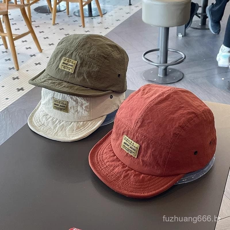 [Rhian] Pato De Aba Curta Versátil Retrô Sol Chapéu Verão Soft Top Baseball COD
