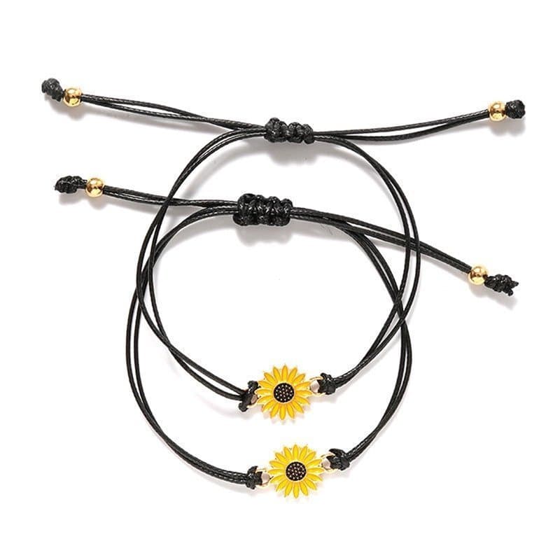 Pulseira Ajustável de Girassol/Amizade para Casais