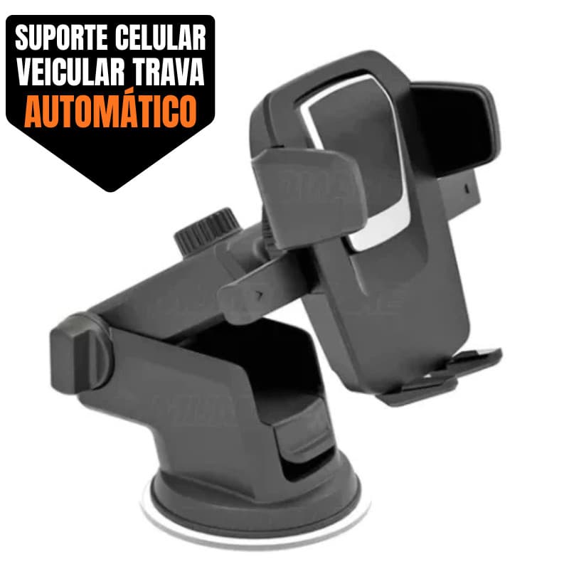 Suporte de Celular Universal Veículo Carro Rotação 360° Anti Queda Trava Automático para UBER 99