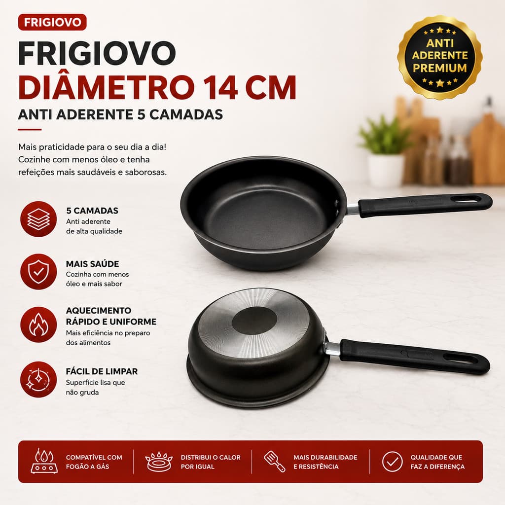 FRIGIDEIRA FRIGIOVO ANTI ADERENTE N°14