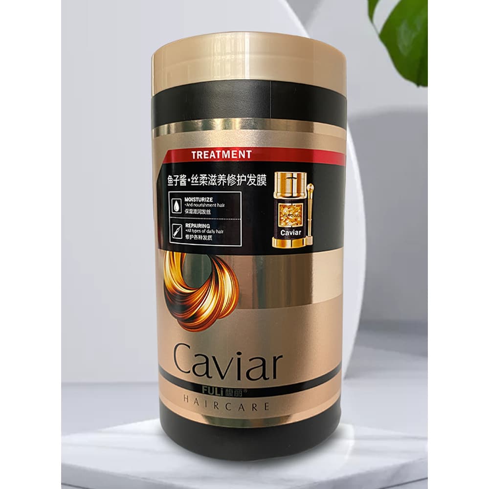 Caviar nutritivo reparação máscara de cabelo reparação Frizz seco condicionador vapor-livre máscara reversa hidratante s