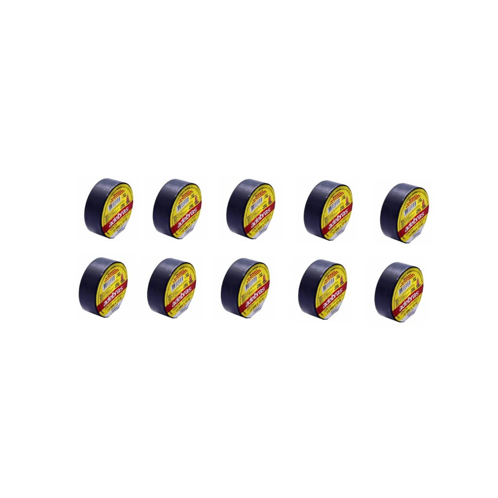 Kit 10 Fitas Isolantes Alta Resistência 19mmx20m Adelbras
