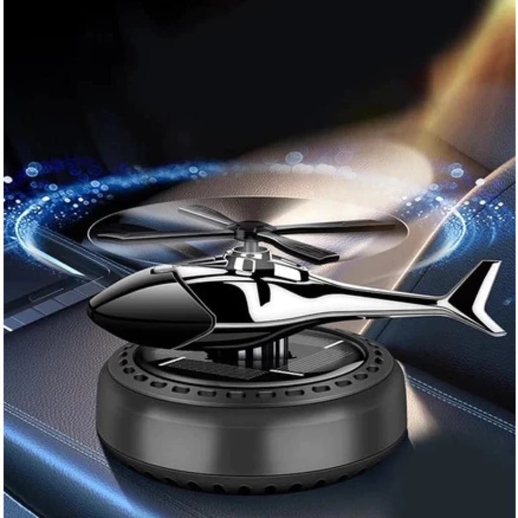 Cheirinho Aromatizador de Carro Helicóptero Solar Premium com Essência Duradoura e Design Luxuoso