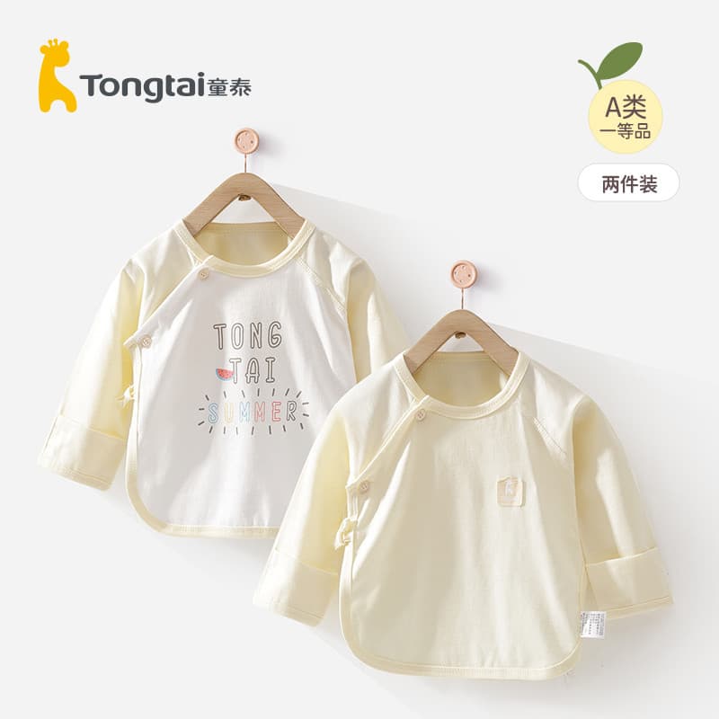 T Tongtai infantil meia volta roupas outubro-março bebê monge roupas topo primavera verão puro algodão estilo fino bebê