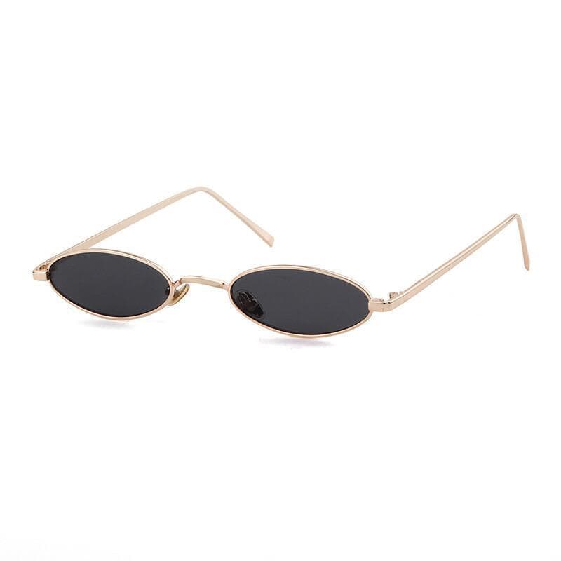 Óculos de Sol Retrô Pequenos Ovais para Homens e Mulheres, Estilo Anos 90, Óculos de Sol Estreitos e Pequenos, Lentes Ro