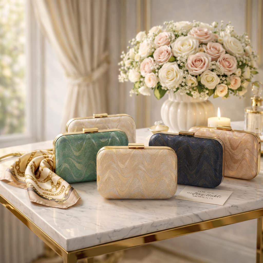 Bolsa Clutch Feminina Festa Brilho Premium Luxo – Elegante, Compacta e Sofisticada para Eventos, Casamento e Noite