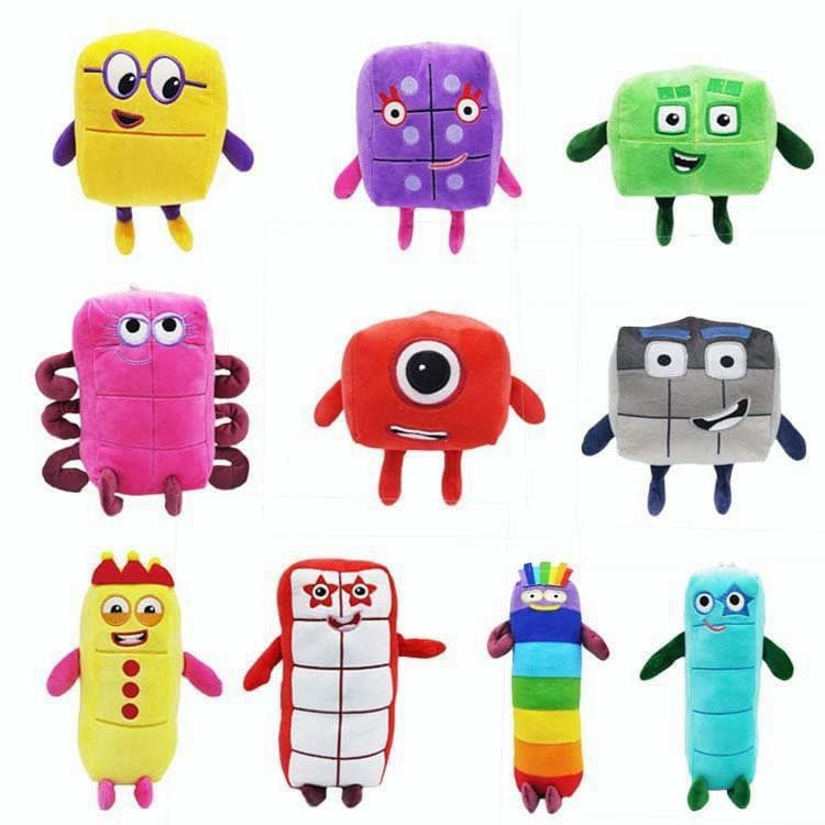 Blocos de Brinquedo Educativos de Pelúcia para Crianças, Presente de Natal com Função de Aprendizagem de Números G6CW