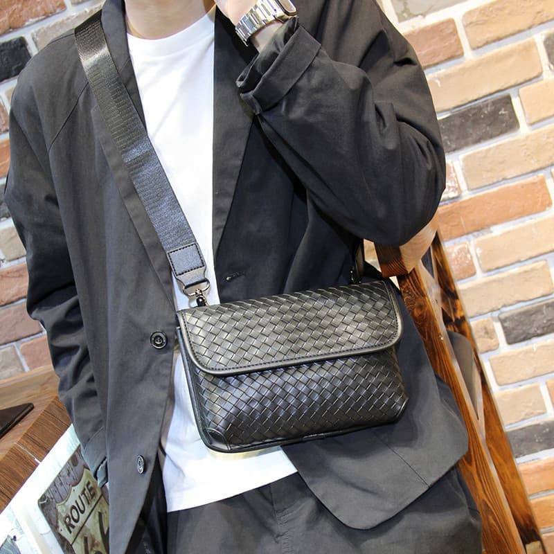 Masculino Casual moda tecido bolsa de ombro 2024 novo estilo único All-Match masculino saco do mensageiro estudante rua