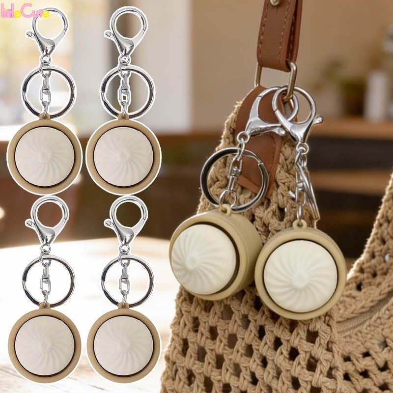 1/2/4 Unidades Chaveiro De Prensas Em Forma De Pães Fofos-Brinquedo De Chaveiros De Carro Da Moda-Pingentes De Telefone