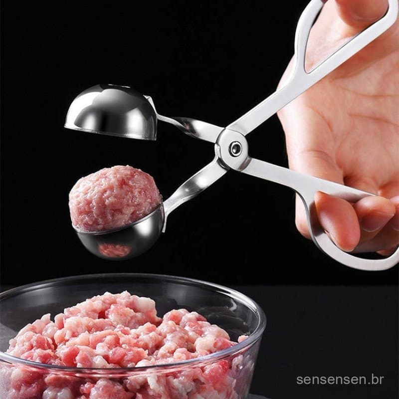 Utensílio de cozinha em aço inoxidável para fazer bolinhos de carne, pinça para bolinhos de carne, utensílio para fazer