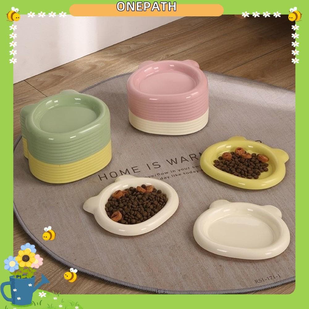 ONE Tigelas Para Gatos , Prato De Comida De Gato PP De Plástico Fofo Colorido Cachorro Pequeno Urso Cachorrinho