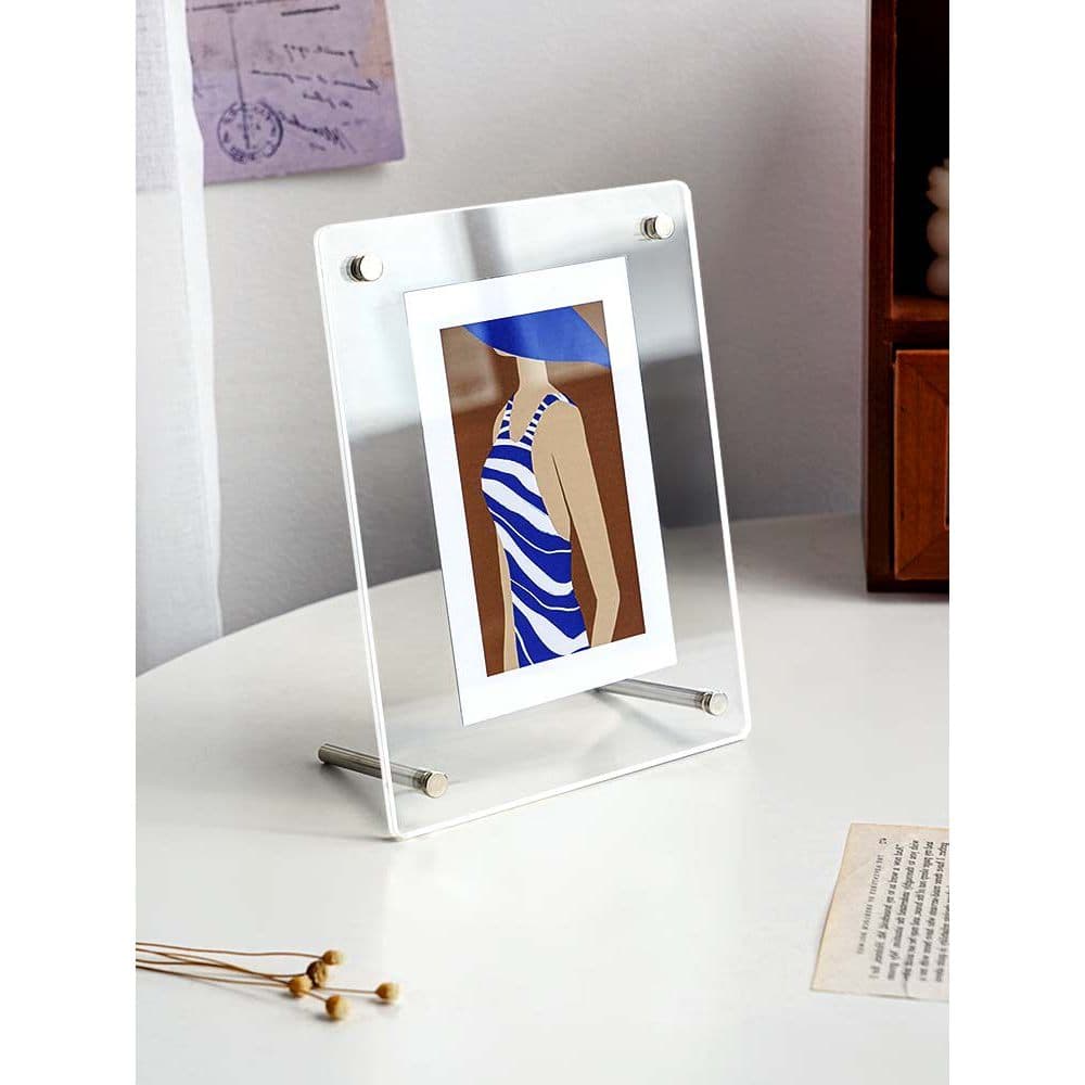 Moldura de acrílico para foto, mesa de balanço, Polaroid, transparente, cartão fotográfico, expositor, 20cm, 23cm, 27cm,