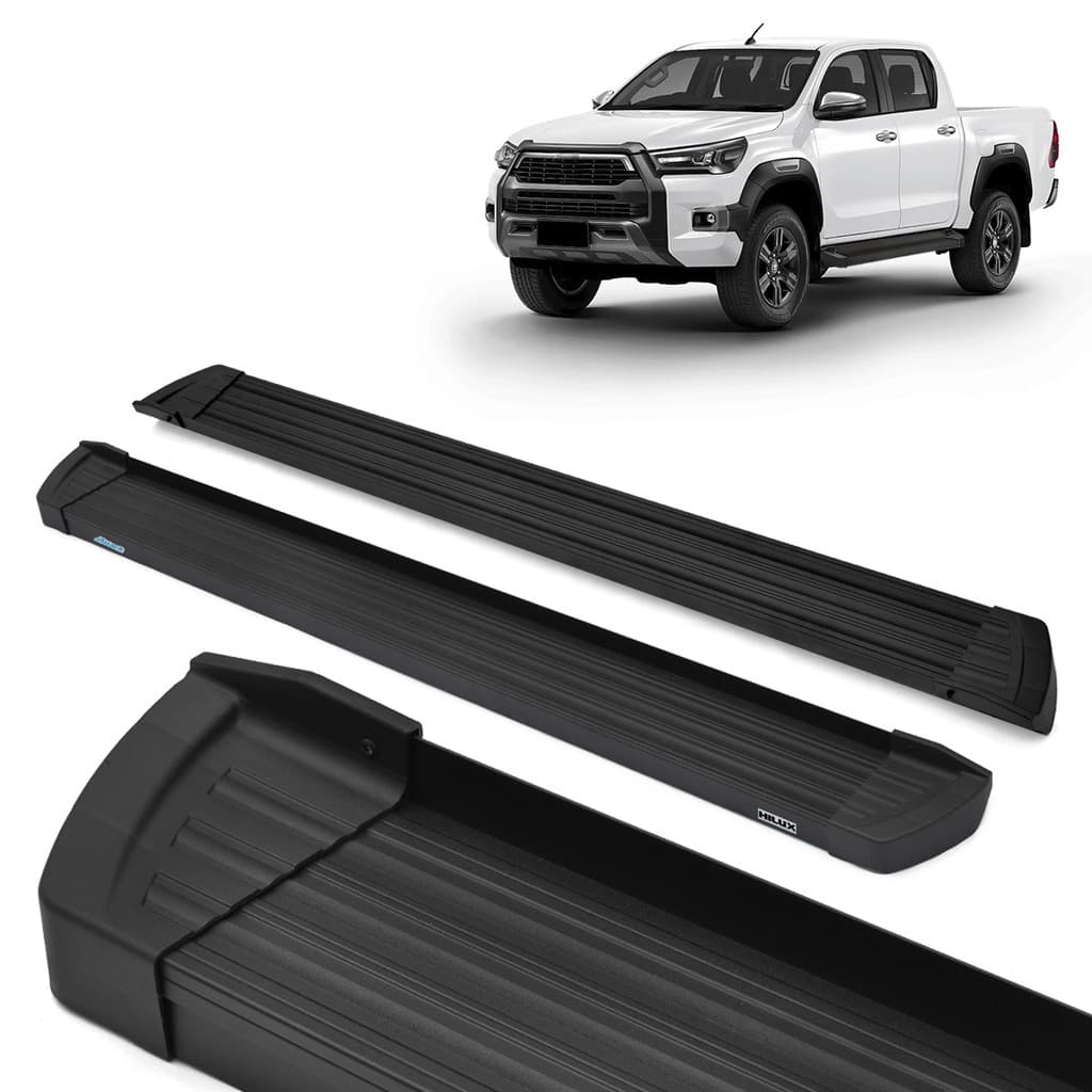 Estribo Slim Hilux 2016/... Cabine Dupla Preto