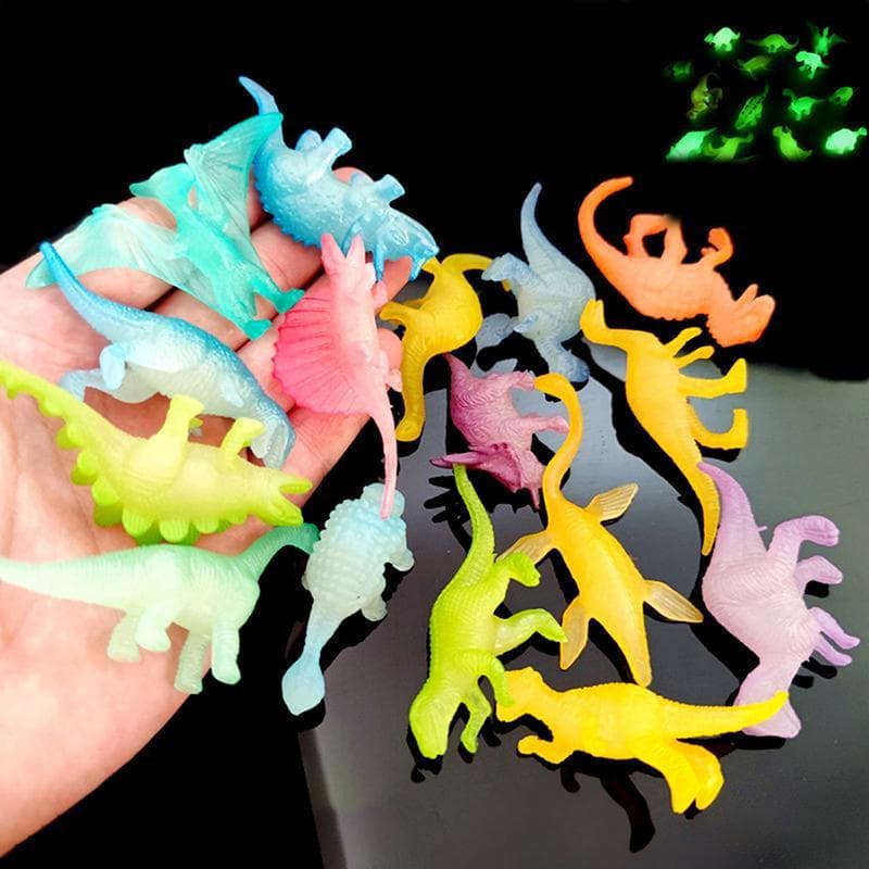 [GrandLarge] Mini Dinossauros Brinquedos Luminosos Brinquedo De Dinossauro Que Brilha No Escuro Figuras De Dino Lembranc