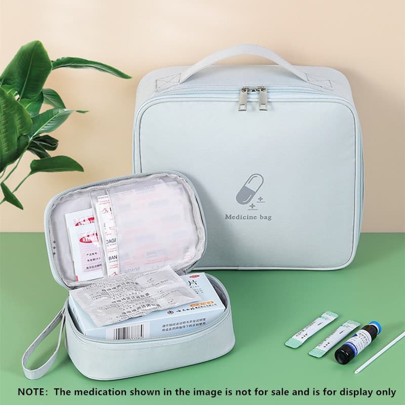 Bolsa de Armazenamento de Medicamentos Portátil, Estojo de Viagem, Kit de Primeiros Socorros para Casa, Bolsa de Sobrevi