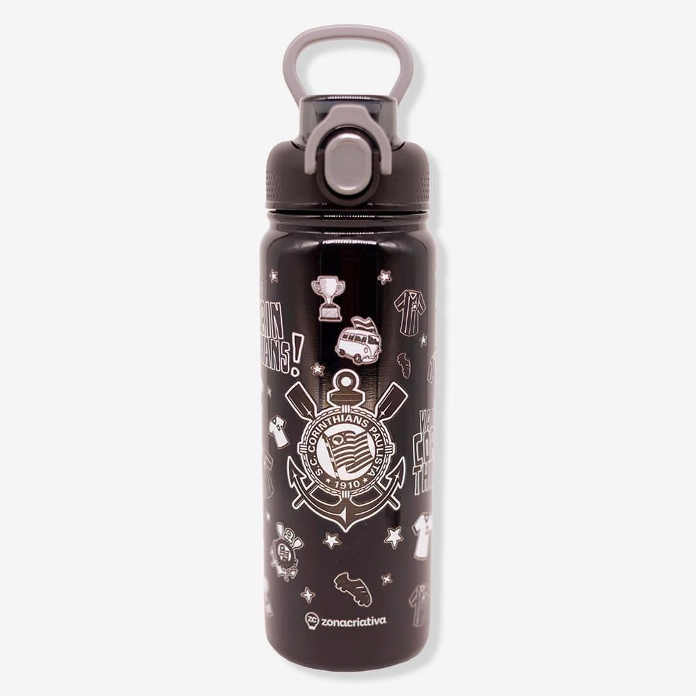 Garrafa Térmica Galaxy 650 ml Time Corinthians  Zona Criativa