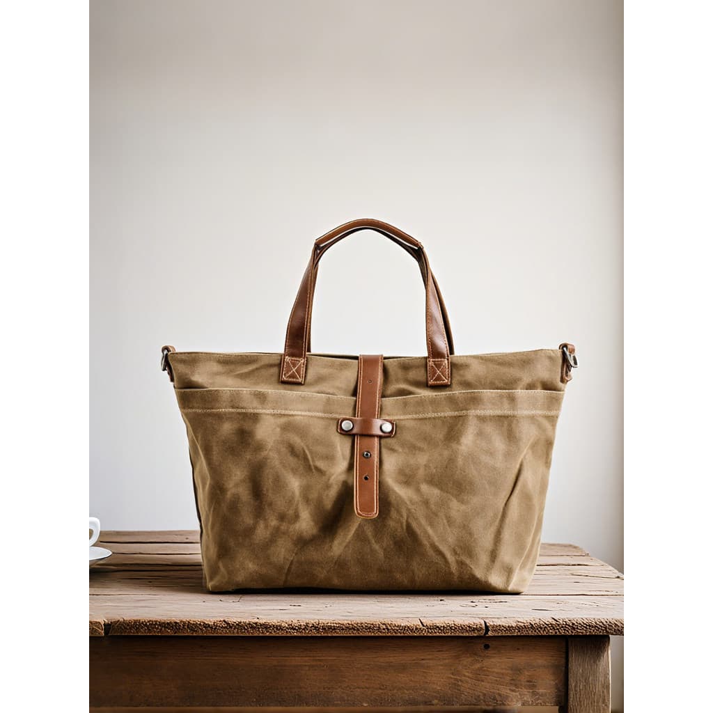 Bolsa de pano de cera de óleo americana, bolsa de lona Horizontal Casual retrô de um ombro, bolsa mensageiro masculina e