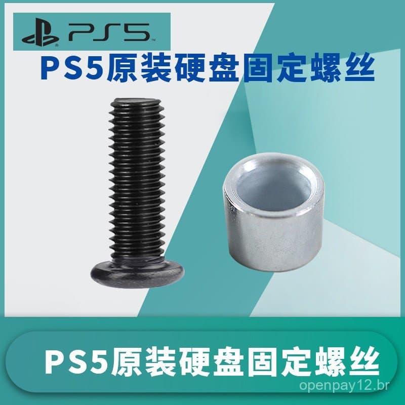 Parafuso de fixação do disco rígido original do PS5 da Sony, pilar da unidade principal do SSD de estado sólido M.2, par