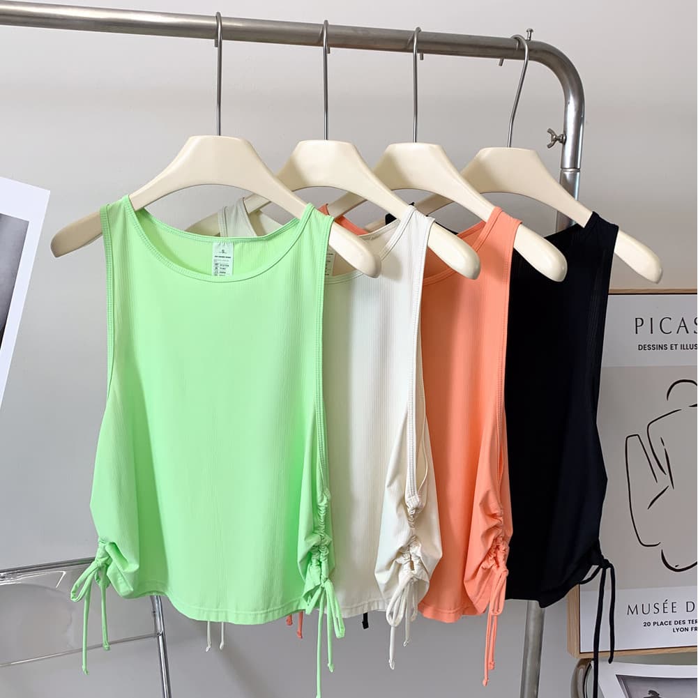 Um desgaste instantâneo fresco sentimento ~ esportes colete de secagem rápida solto respirável correndo sem mangas blusa