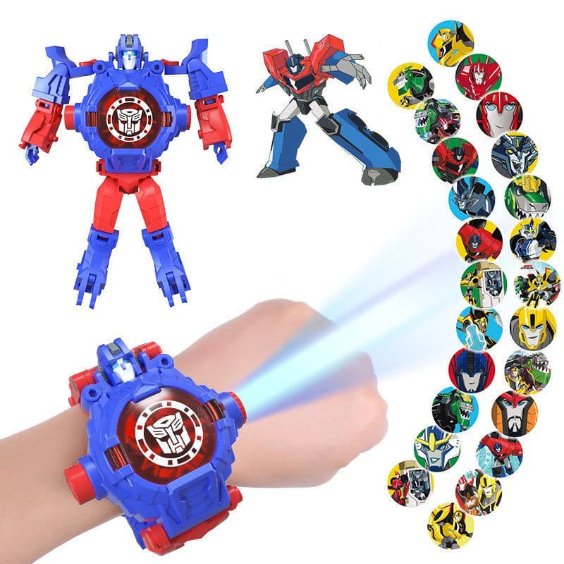 Relógio Robô Transformando Teddy Bear/Transformers/Optimus Prime/Girls