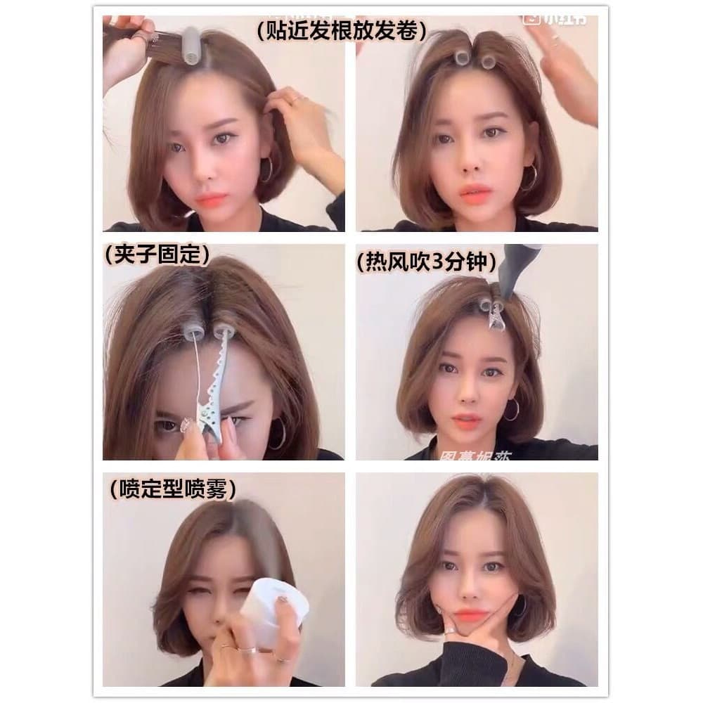 Raiz de cabelo fofo ferramenta útil cabeça tubo de ondulação de cabelo preguiçoso auto-serviço almofada raiz de cabelo c
