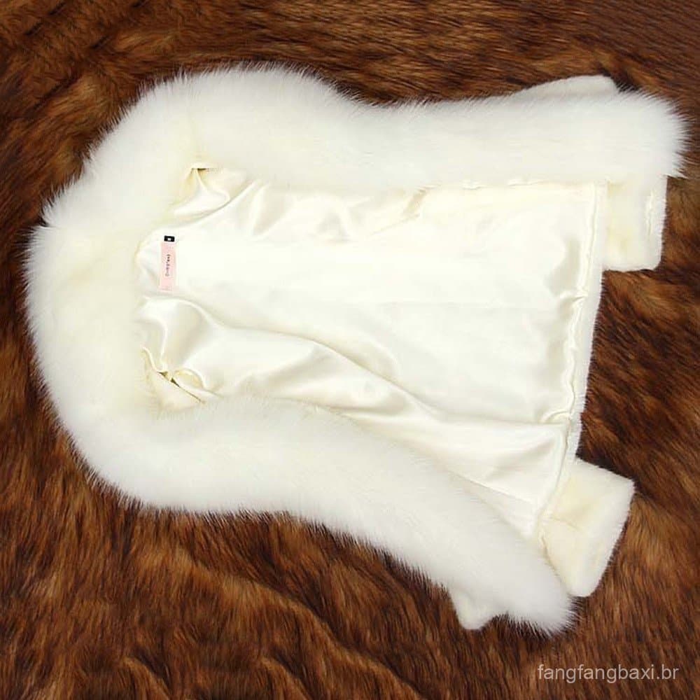 Casaco De Inverno Feminino Com Pele Quente E Grossa .
