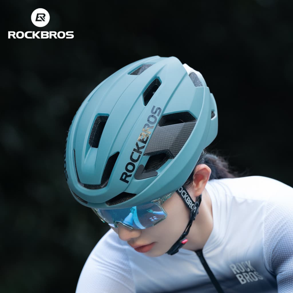 ROCKBROS Capacete De Ciclismo Placa De Fibra De Carbono Impacto Lento Segurança Forro Antibacteriano Fivela Magnética Bi