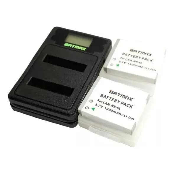 Carregador+2 Bat|eria Nb-6l Pra Canon Sx710 Sx700 S95 Sx600