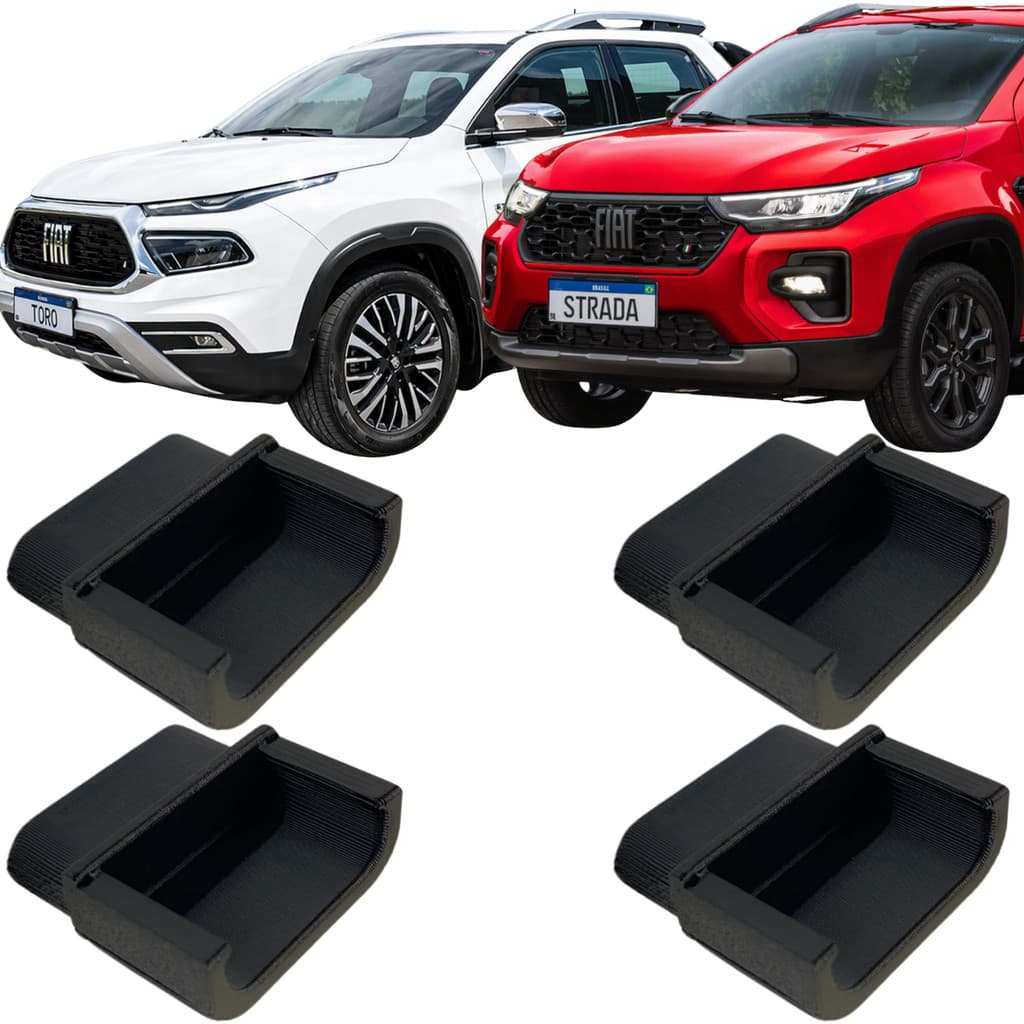 Kit 4 Ponteira Barra Capota Maritima Fêmea Fiat Strada Toro