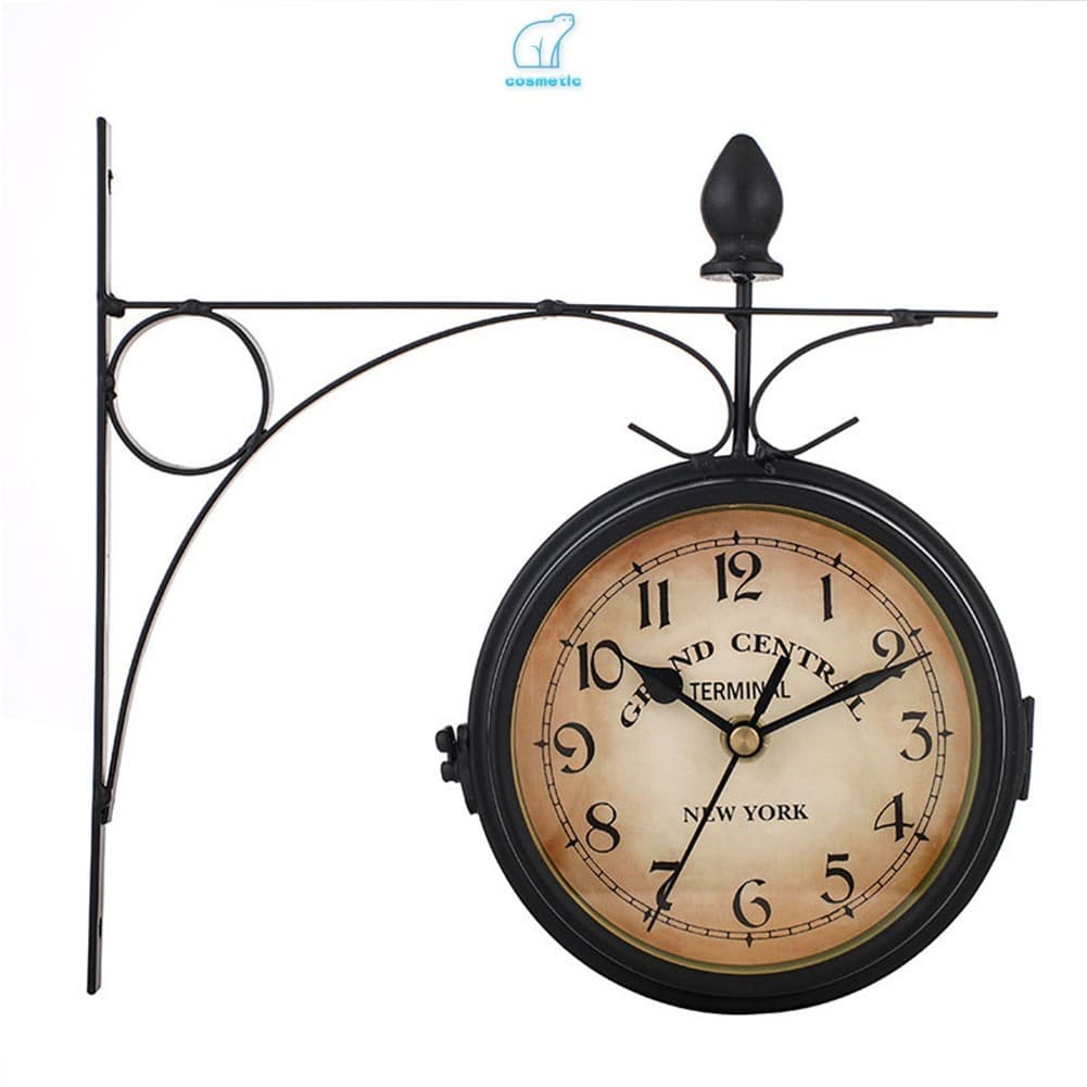 Relógio De Parede Vintage Dupla Face Estilo Século Médio Para Decoração De Quarto De Sala De Estar