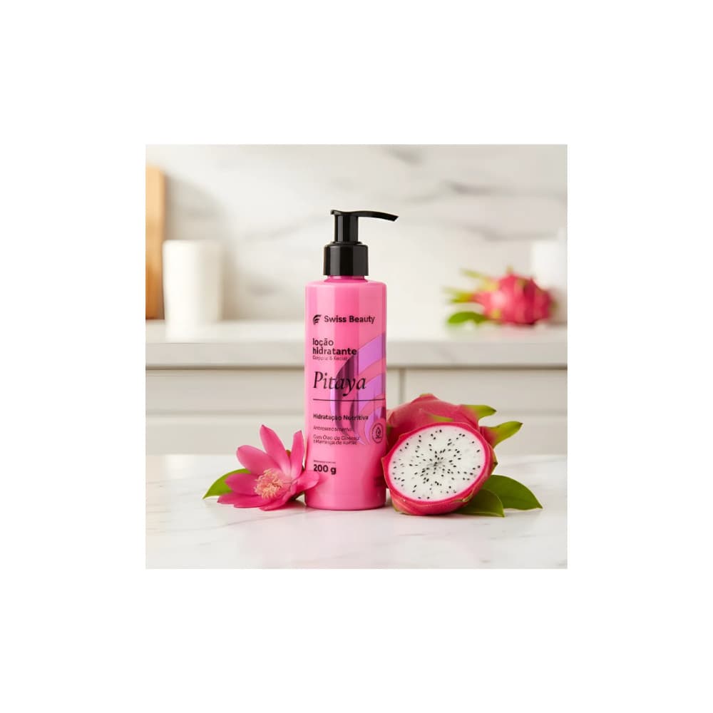 Loção Hidratante Corpo e Rosto Pitaya Antiressecamento 200g