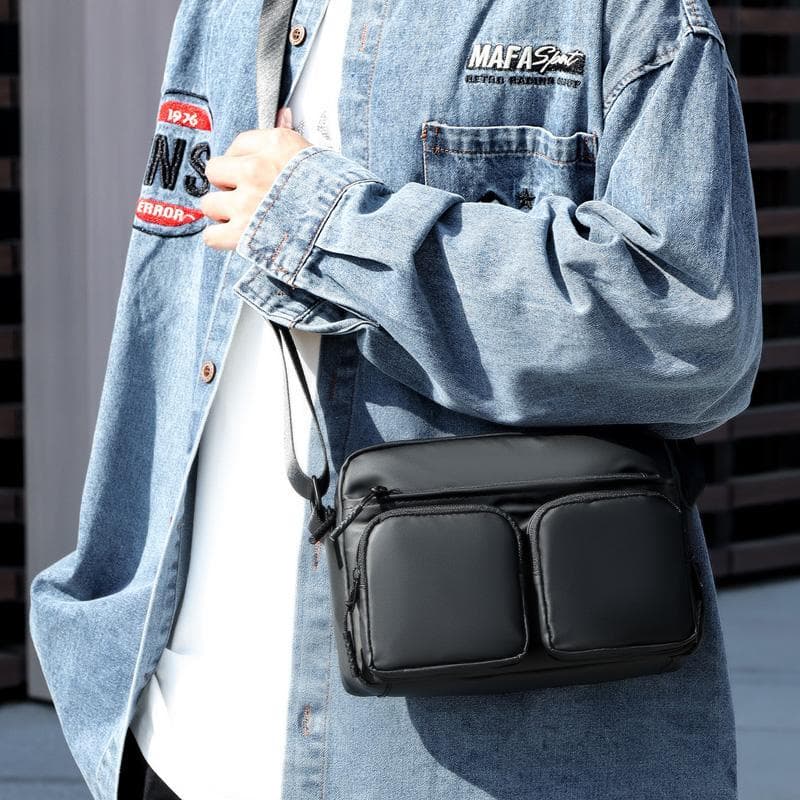 Bolsa de ombro masculina bolsa mensageiro de negócios masculina leve à prova d'água lazer esportes mochila ao ar livre g