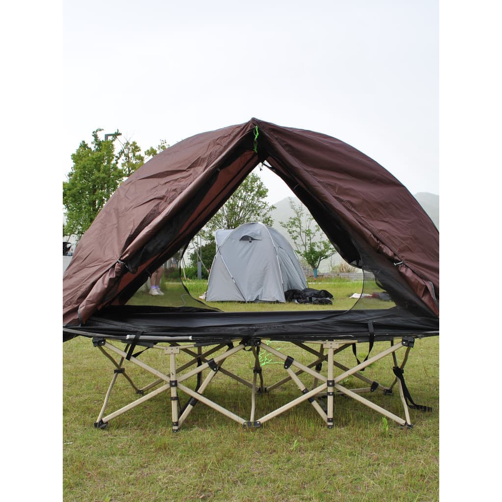 Tenda Off-round de 1.5 kg, barraca de acampamento com tapete, barraca de soldado único, barraca de acampamento ao ar liv