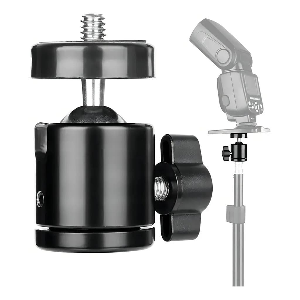 Suporte Articulado Cabeça De Tripé Ball Head Universal 1/4 Articulado 90 Graus