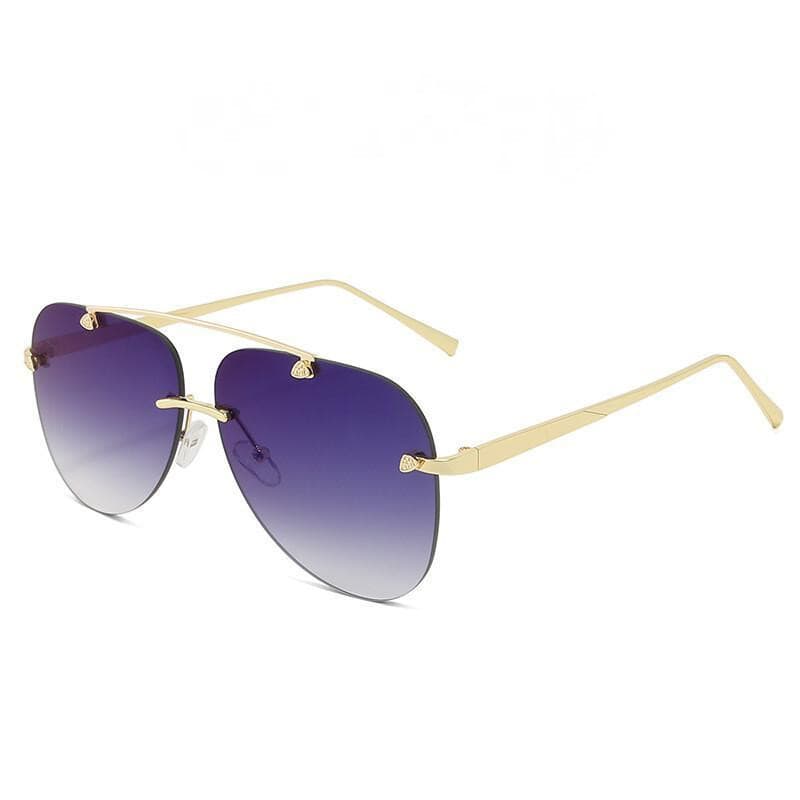 Moda Metal Quadro Espelho Feminino Óculos De Sol Piloto Clássico Condução Lazer Pesca Negócios UV400