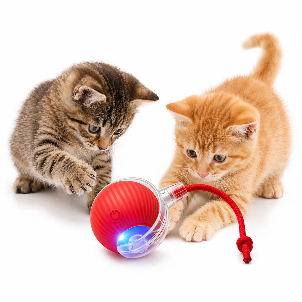 Bola De Brinquedo Elétrico Interativa Para Gatos Com Sensor de Movimento Treinamento Se Move Sozinha