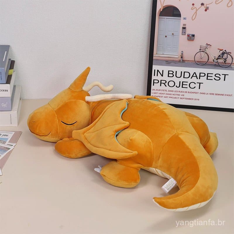 Figura de Anime Pokémon de 50cm, Almofada de Pelúcia Charizard Dragonite, Brinquedos de Pelúcia Pocket Monsters, Boneco