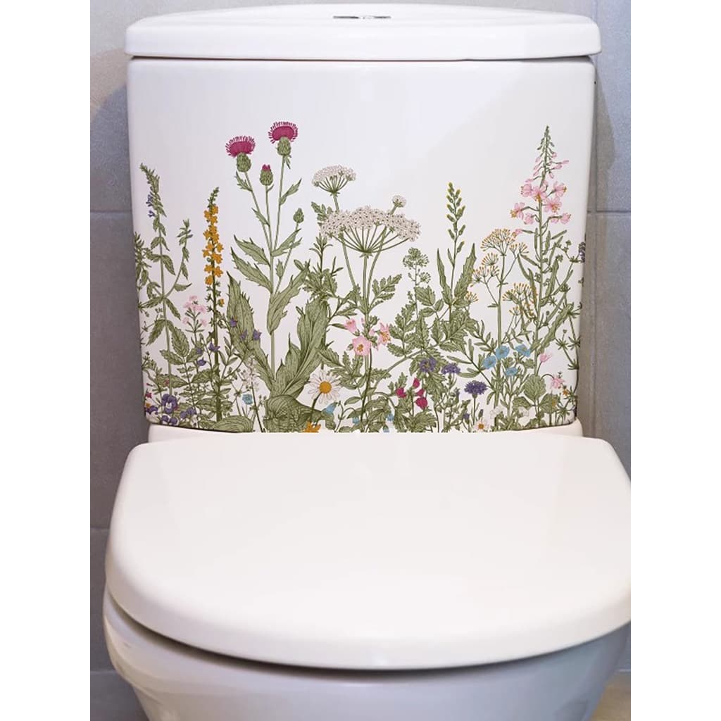 Chaohua Sijin adesivos de banheiro flores frescas adesivos de parede toalete cozinha capa feio adesivos de parede à prov