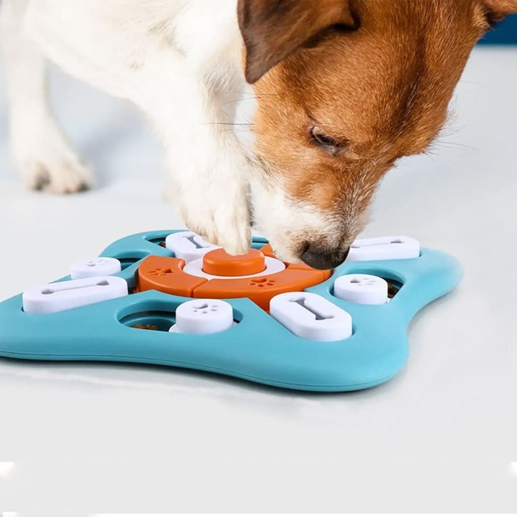 Comedouro Brinquedo Interativo Alimentação De Cães e Gatos Esconde Ração Quebra Cabeça Treinamento