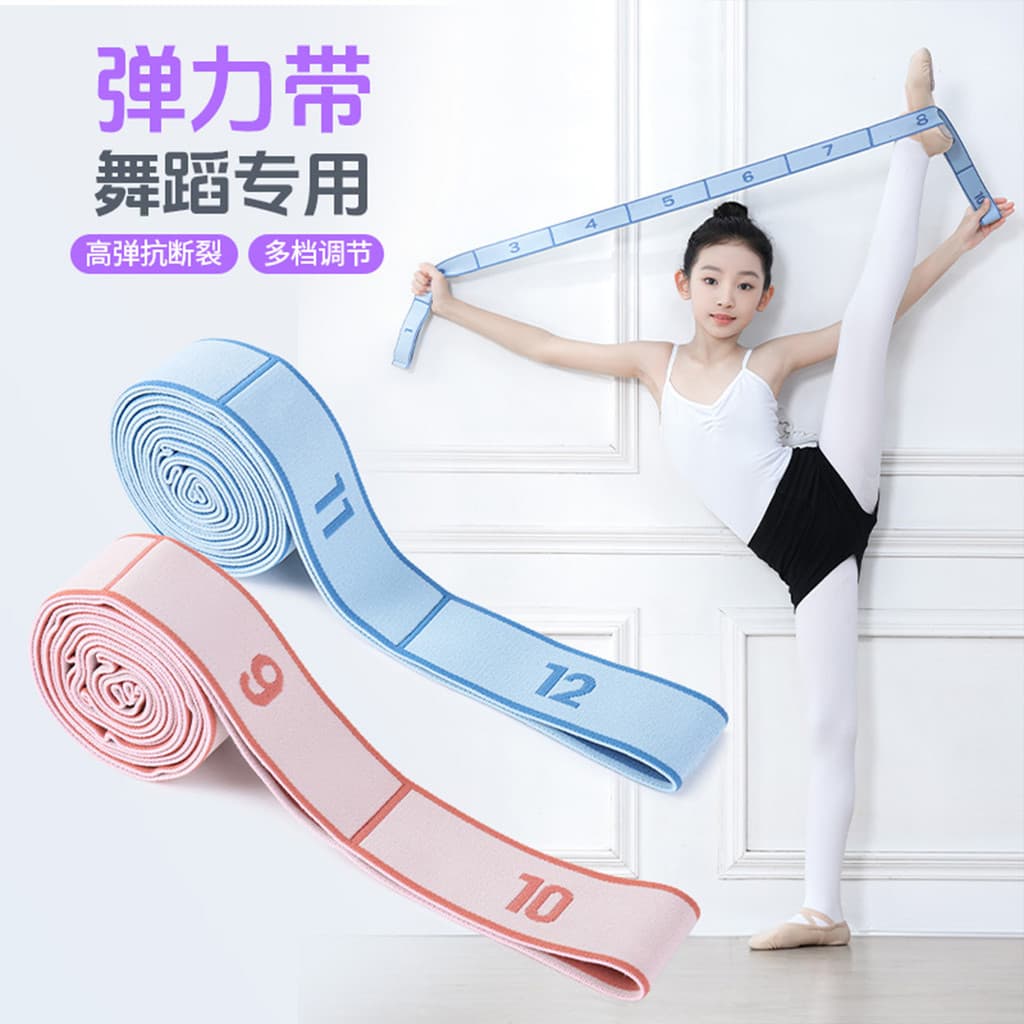 Faixa de tensão para treinamento de dança infantil, faixa elástica dedicada, números segmentados, 12 grades, 10 grades,