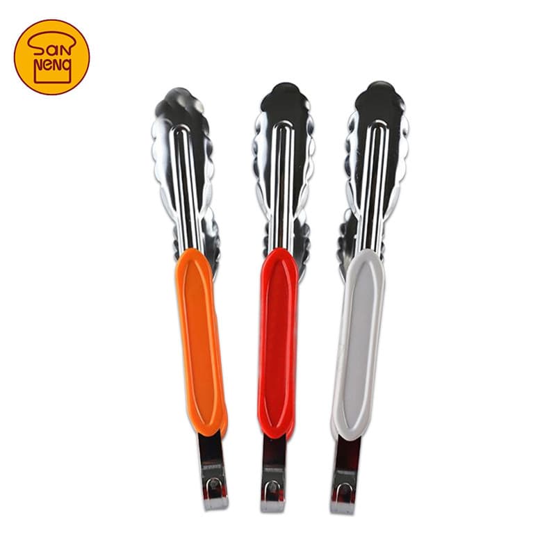 Sanneng SN4022 Pinças para alimentos para pastelaria Pinças de aço inoxidável SN4024 Pinças para pão 4027 Pinças para bo