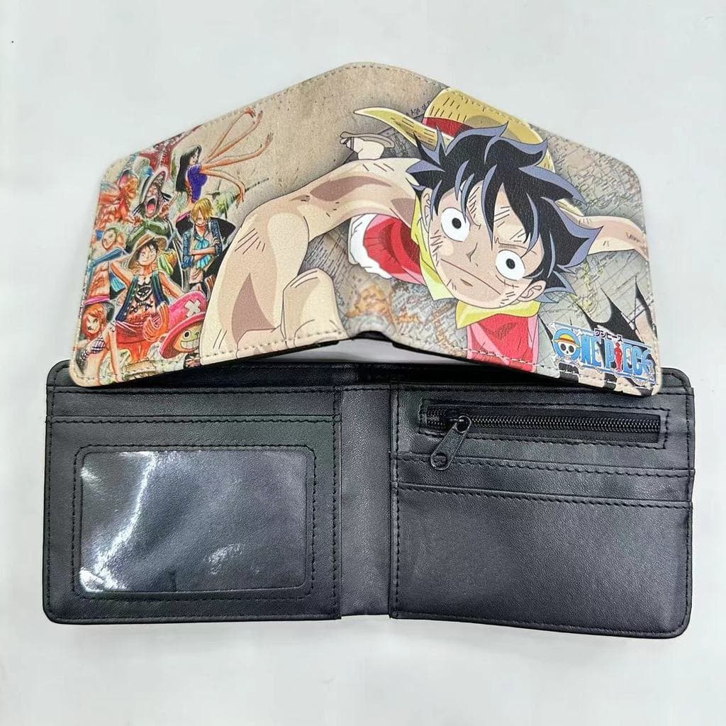 Carteira PU com porta-moedas EM0U Carteira Nicar Luffy Zoro Chopper de uma peça