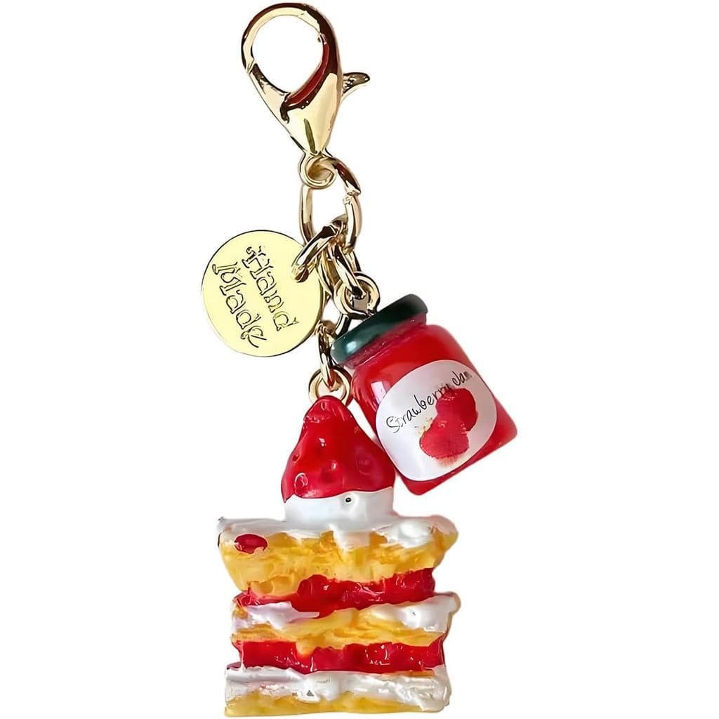 Bonito Morango Chaveiro Engraçado Comida Saco Encantos Bolsa Para Bolsas Mochilas Aniversário Mulher Presente Perfeito