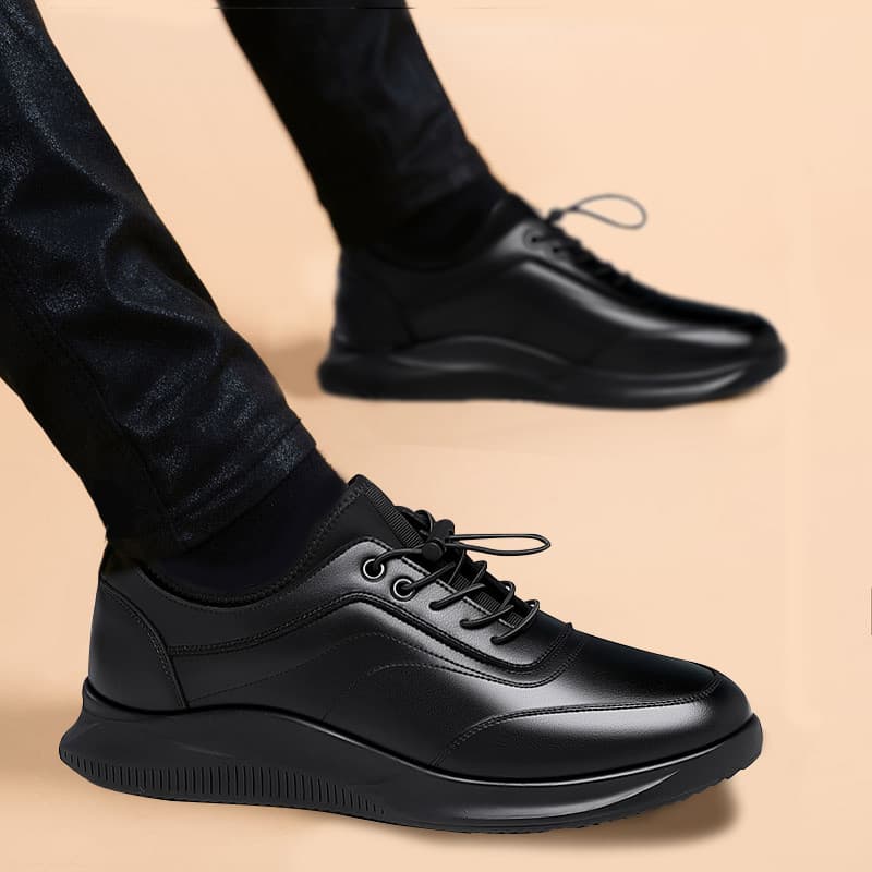 Sapatos de couro casuais masculinos 2025 novo estilo couro genuíno outono inverno negócios britânicos roupa Formal sapat