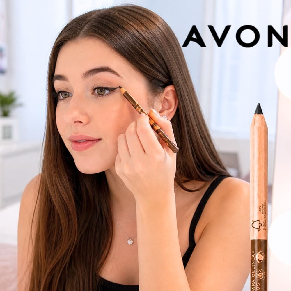 Lápis Delineador de Olhos AVON à prova d'água - PRETO - Lapis 1G Avon Trend fácil - PANAMI