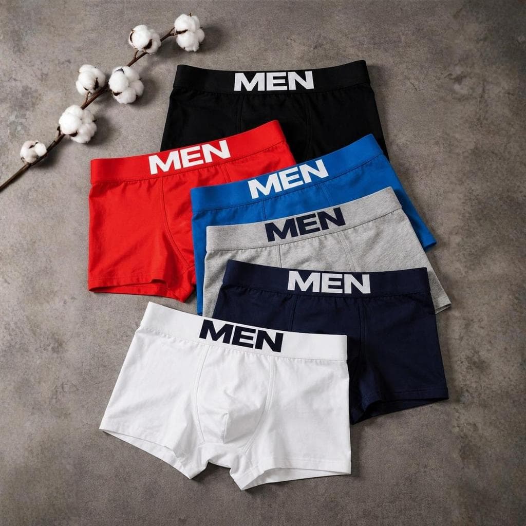 Kit 6 Cuecas Boxer Microfibra Masculina Boxer Adulta Lisa Cueca Box